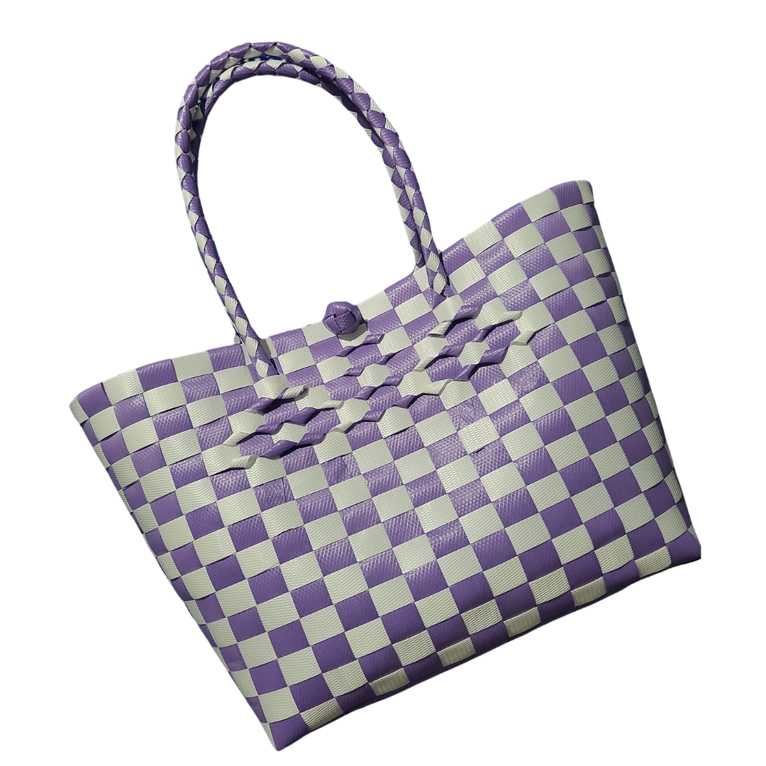 Gray & Purple Classic Bayong Bag