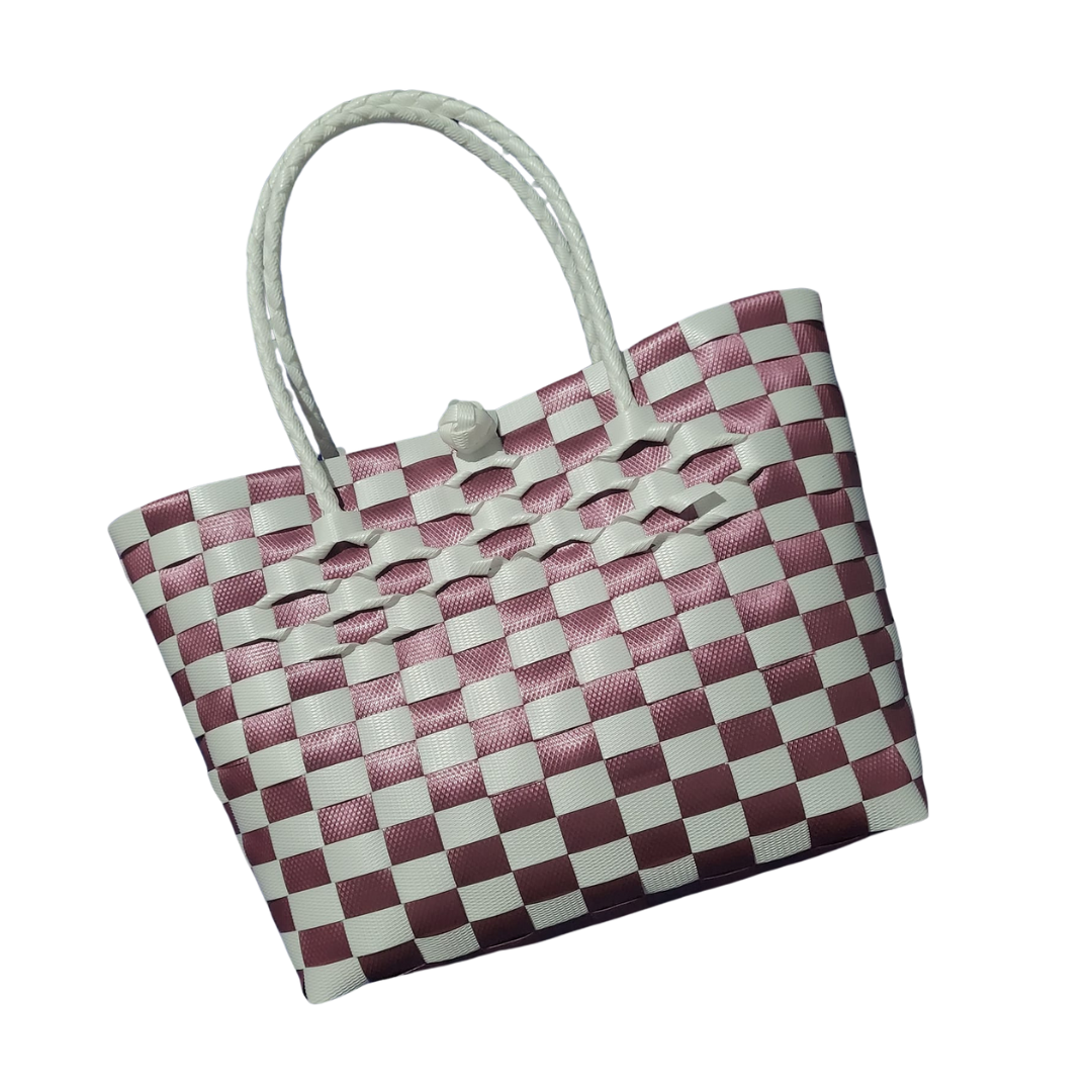 Brown & White Classic Bayong Bag